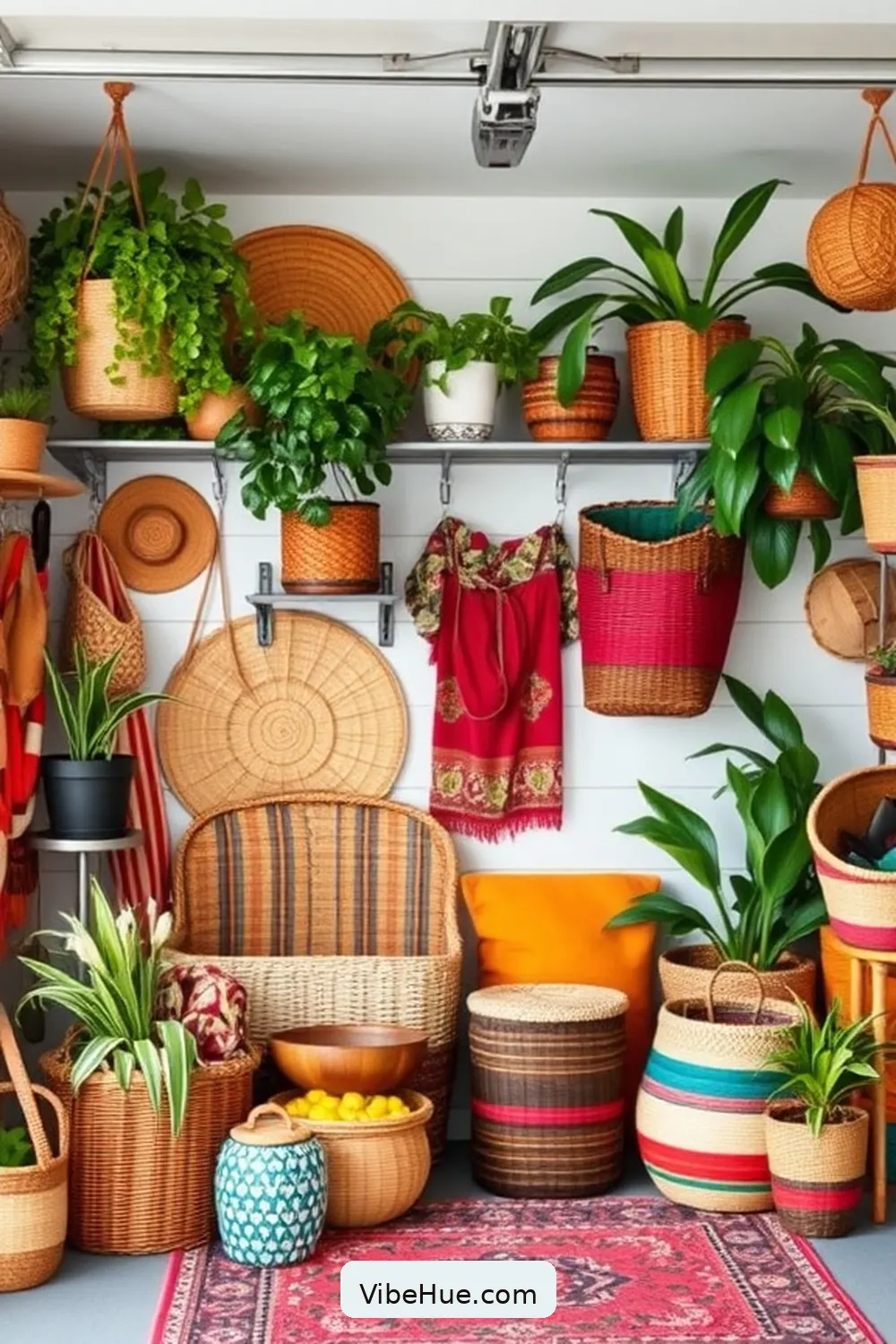 Essential Tips for a Bohemian-Style Spring Garage 12 Use Baskets and Storage Solutions for Essential Tips for a Bohemian-Style Spring Garage