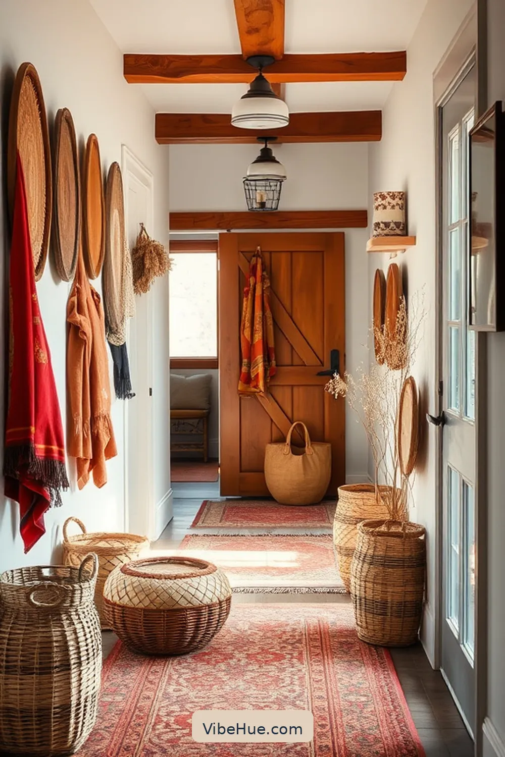 Incorporate Natural Textures and Materials for How to Create a Bohemian Fall Hallway Style