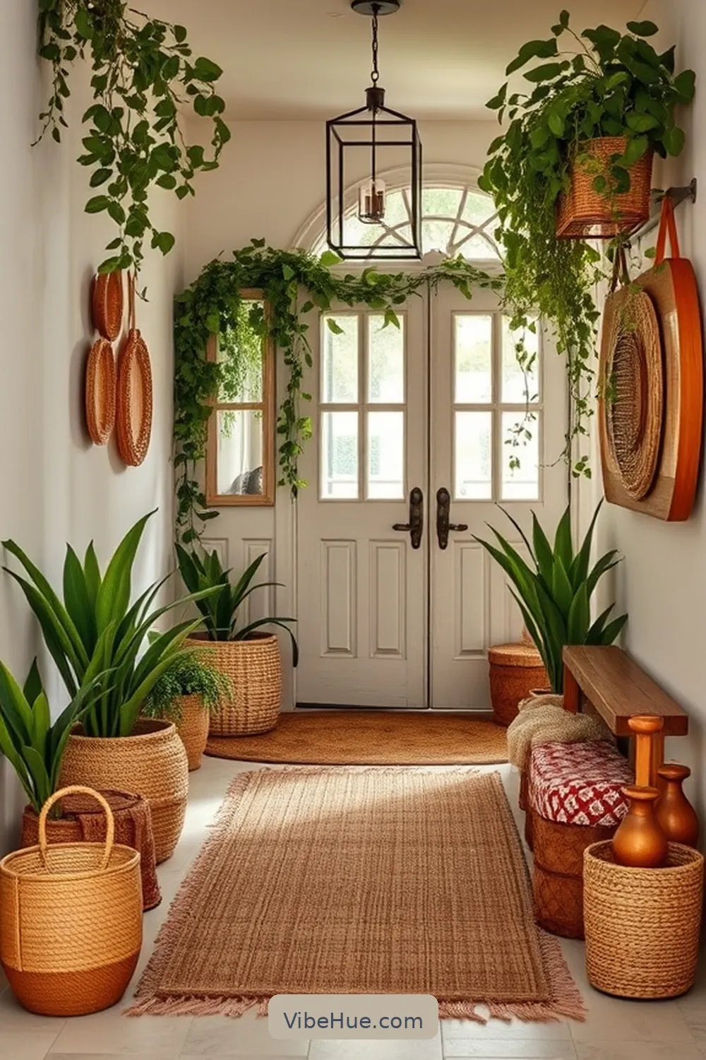 How to Create a Bohemian Style Holiday Entryway 5 Incorporating Greenery and Natural Elements for How to Create a Bohemian Style Holiday Entryway