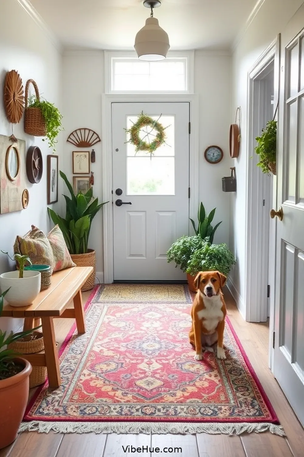 How to Create a Bohemian Style Holiday Entryway 7 Vintage and Thrifted Finds for How to Create a Bohemian Style Holiday Entryway