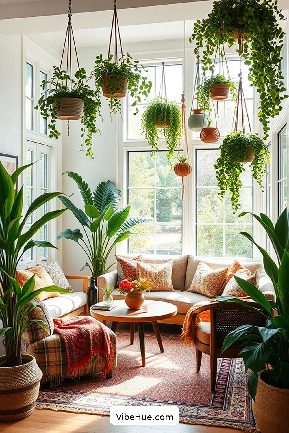 Add Natural Elements With Plants for How to Create a Bohemian Style Spring Living Room