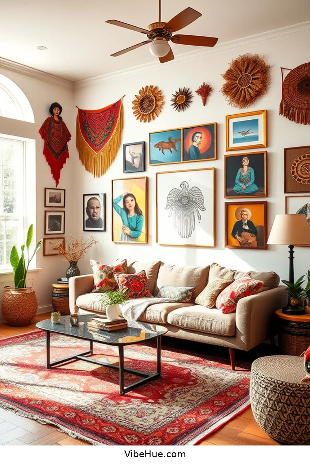 Introduce Art and Photography for Personal Touch for How to Create a Bohemian Style Spring Living Room