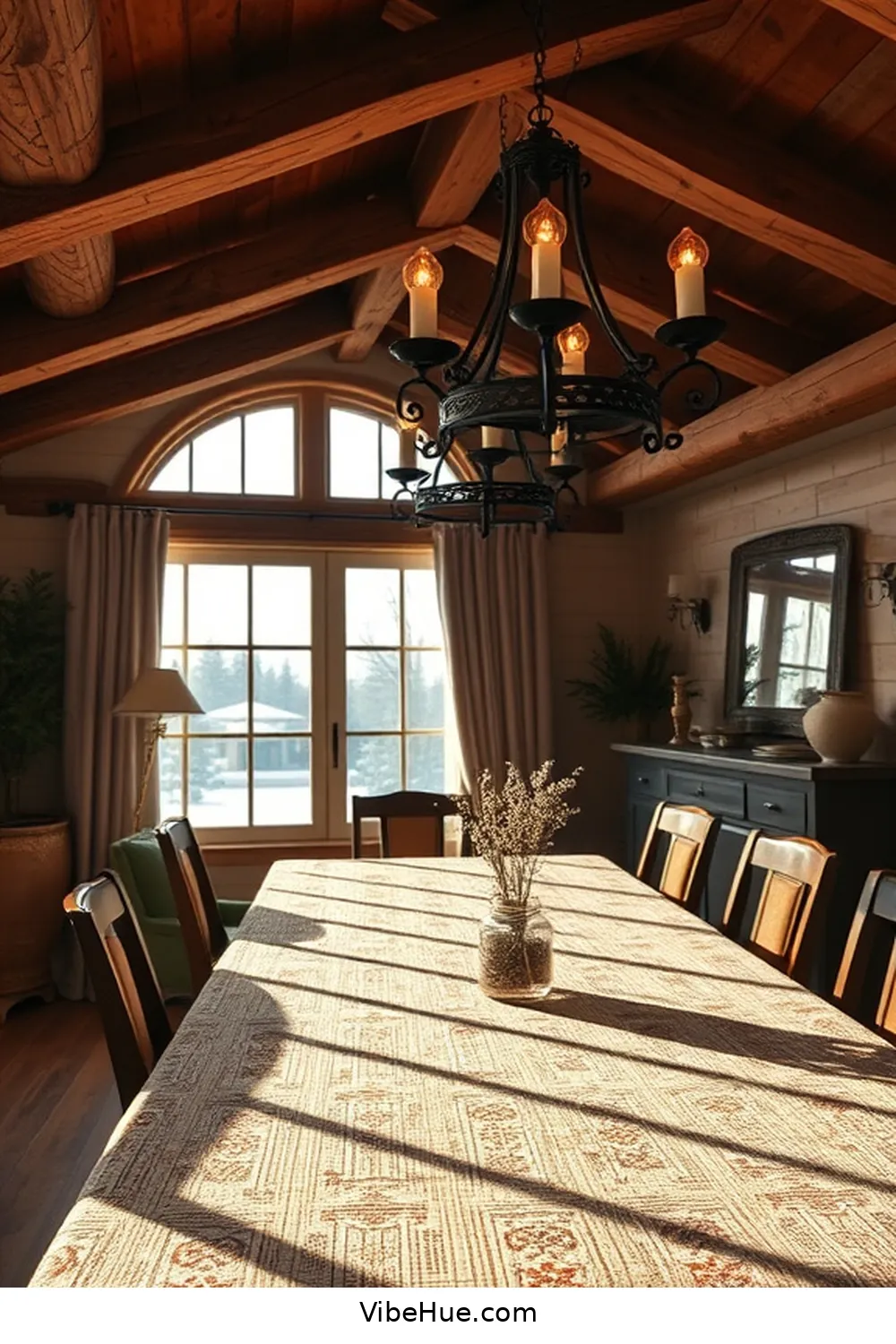How to Create a Cozy Winter Dining Room With Rustic Style 5 Add Rustic Lighting Fixtures for How to Create a Cozy Winter Dining Room With Rustic Style