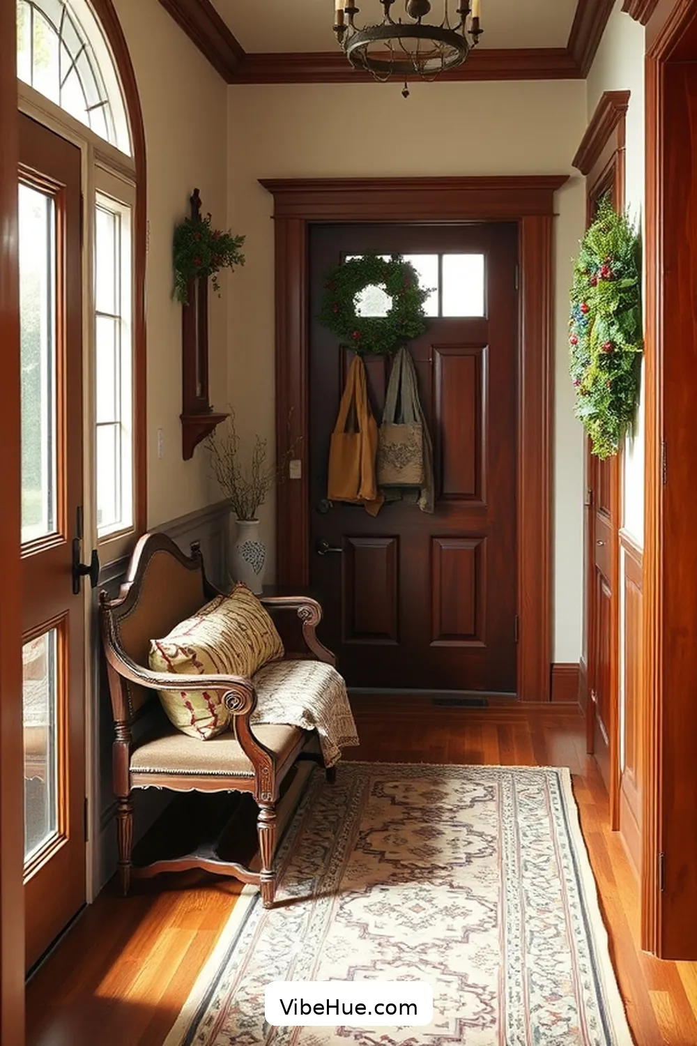 Choose Traditional Furniture Pieces for How to Create a Cozy Winter Entryway in Traditional Style