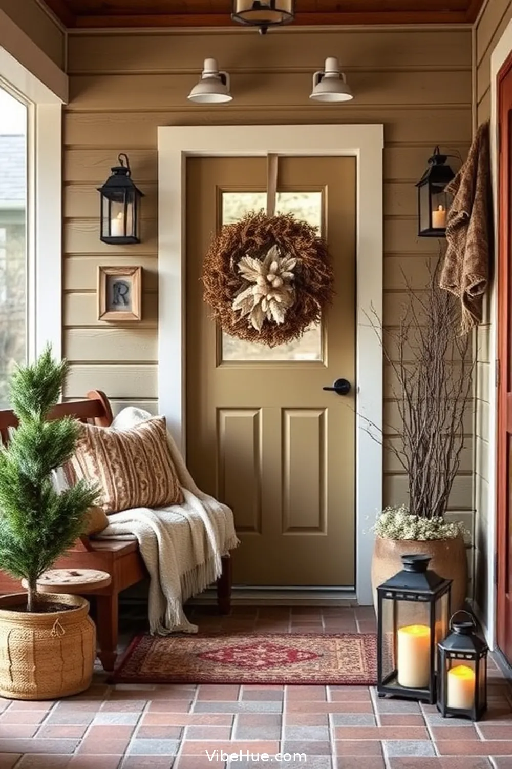 Choose a Warm Color Palette for How to Create a Cozy Winter Entryway in Traditional Style
