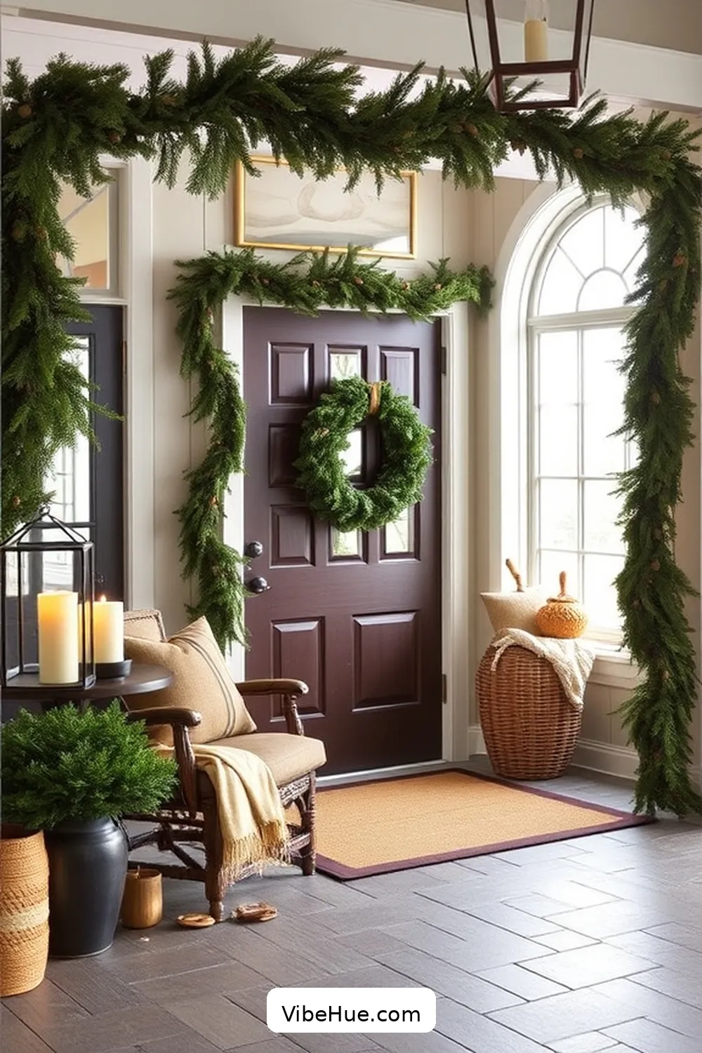 Display Seasonal Decor for How to Create a Cozy Winter Entryway in Traditional Style