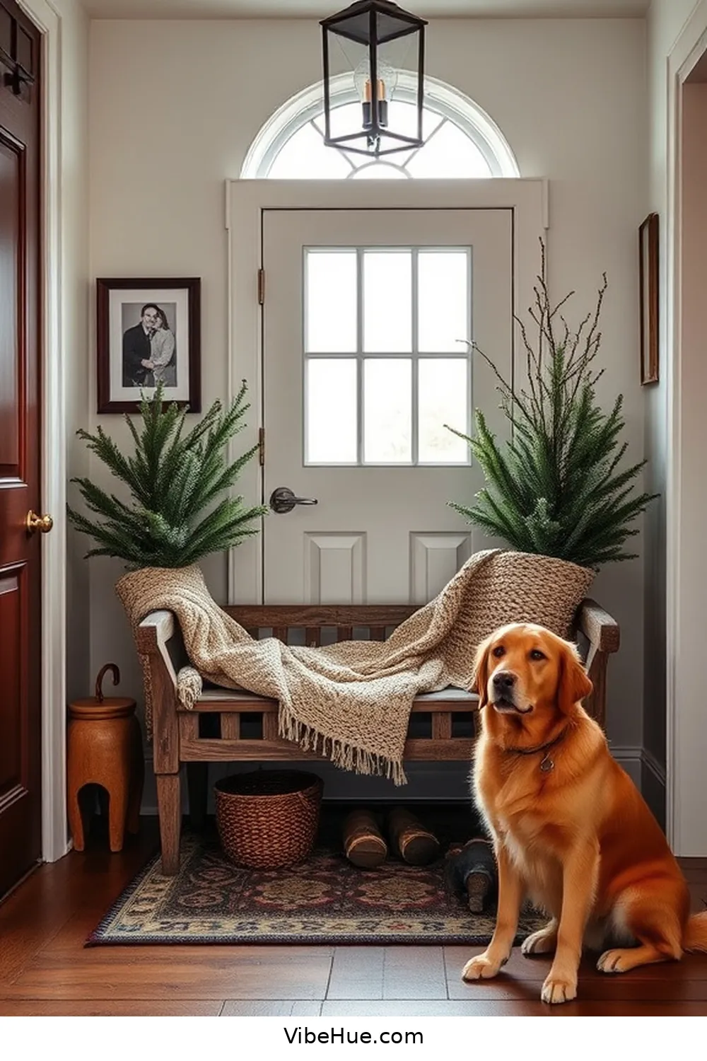 Personalize With Family Touches for How to Create a Cozy Winter Entryway in Traditional Style
