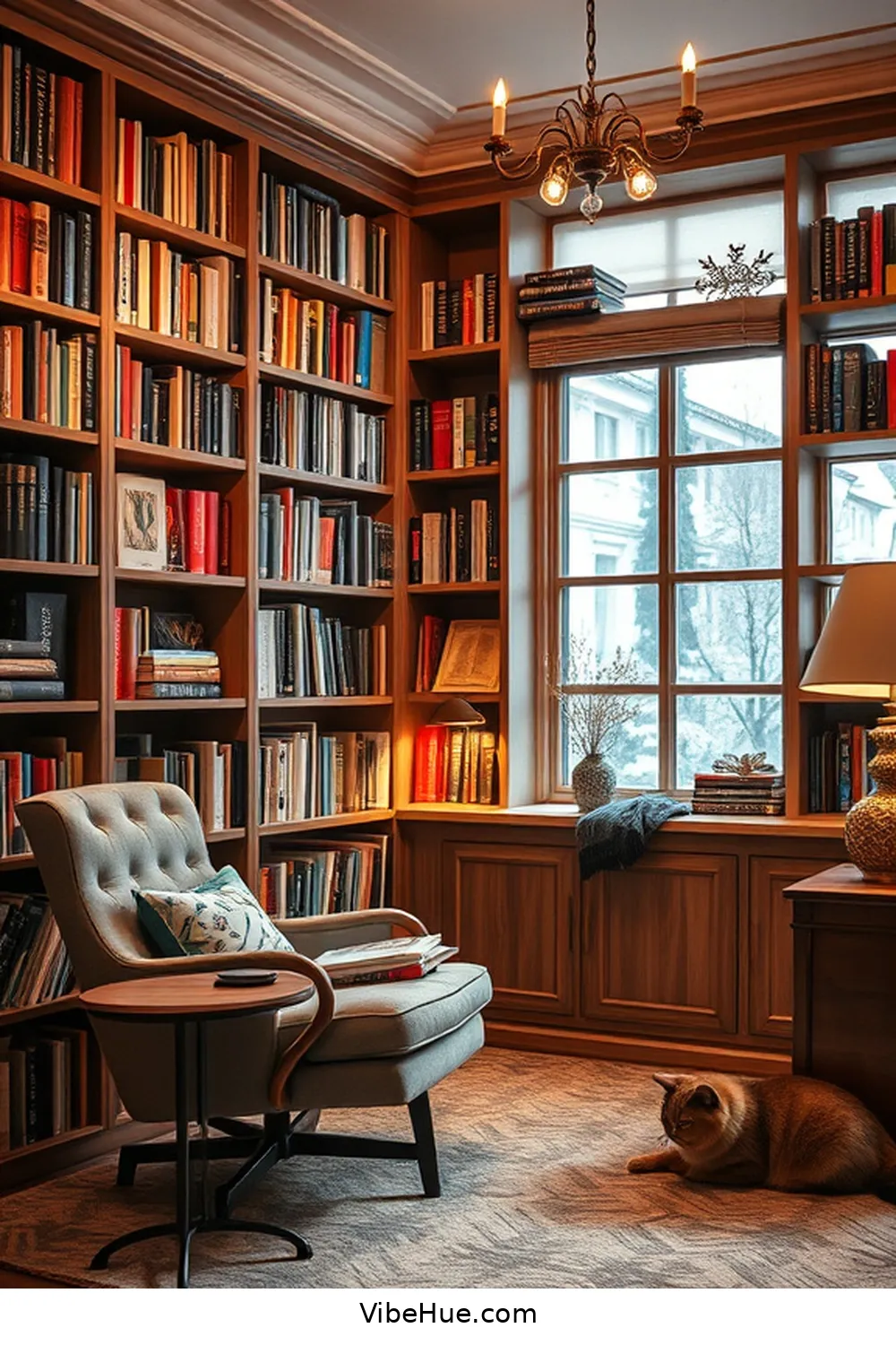 Organizing and Displaying Books With Style for How to Create a Cozy Winter Library With Contemporary Style