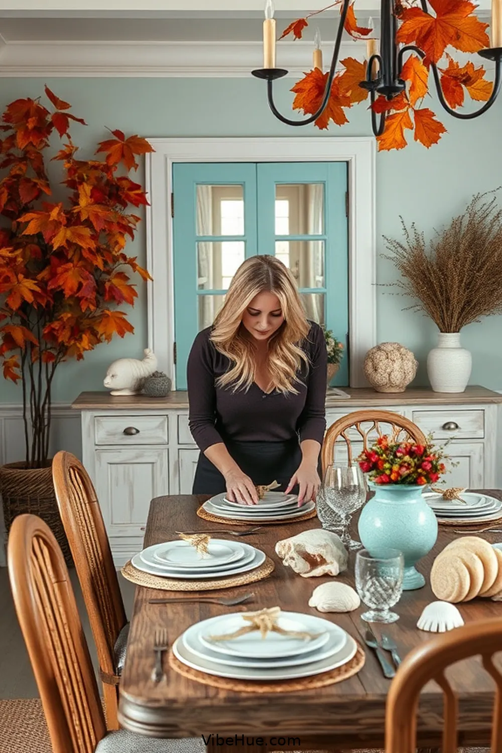 How to Create a Fall Dining Room Coastal Style 4 Add Seasonal Elements for How to Create a Fall Dining Room Coastal Style