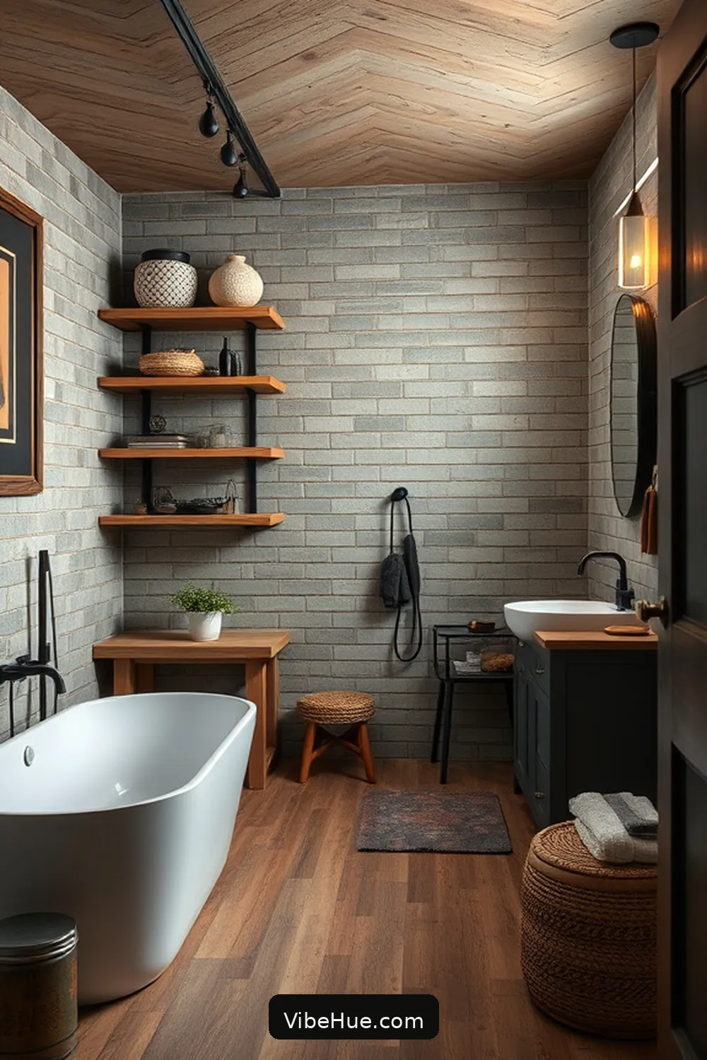 Choose Functional Furniture for How to Create a Fall Industrial Bathroom Style