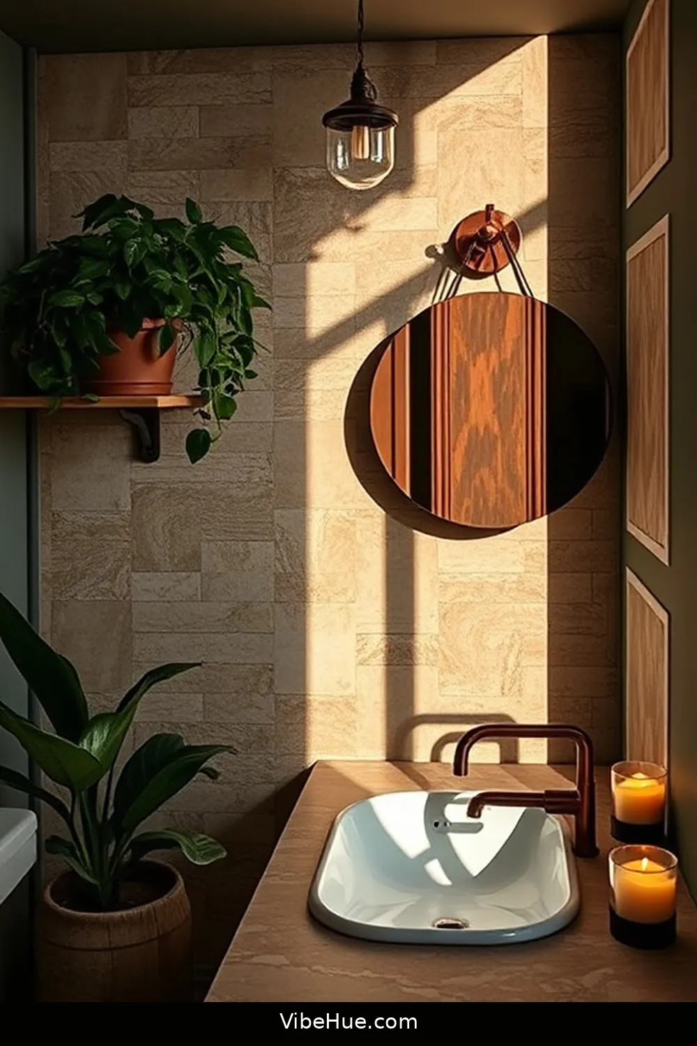 Embrace Earthy Color Palettes for How to Create a Fall Industrial Bathroom Style