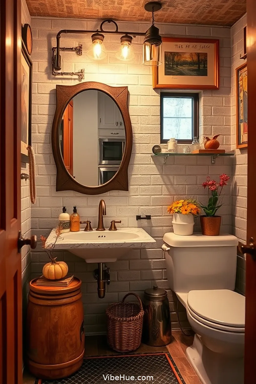 Personalize With Art for How to Create a Fall Industrial Bathroom Style