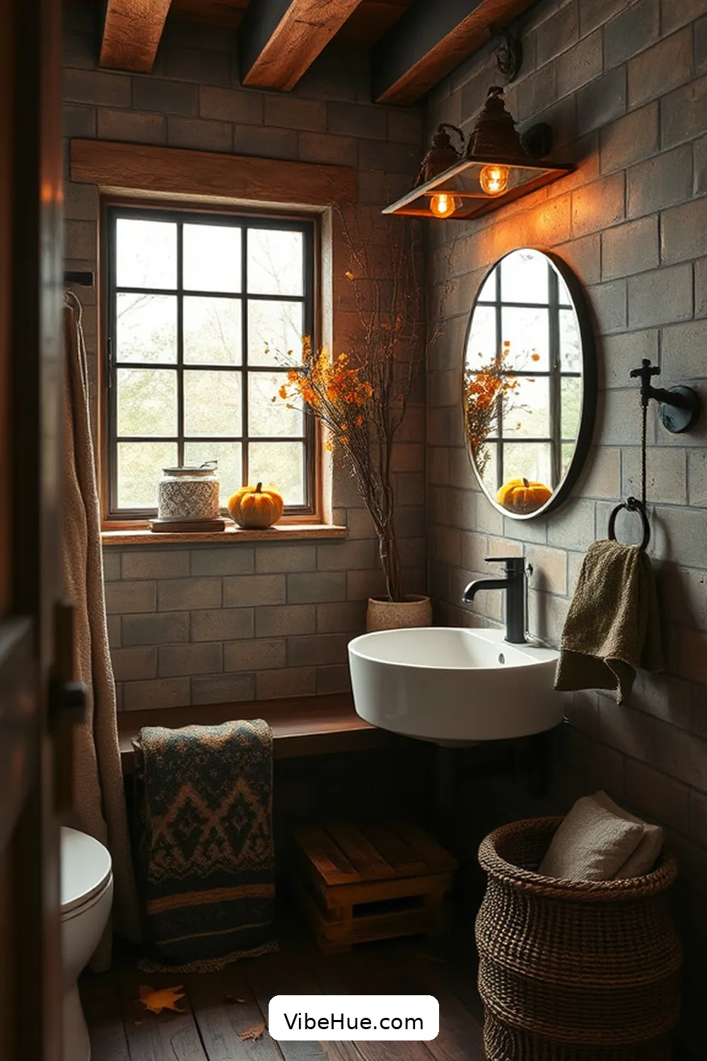 Play With Textures for How to Create a Fall Industrial Bathroom Style