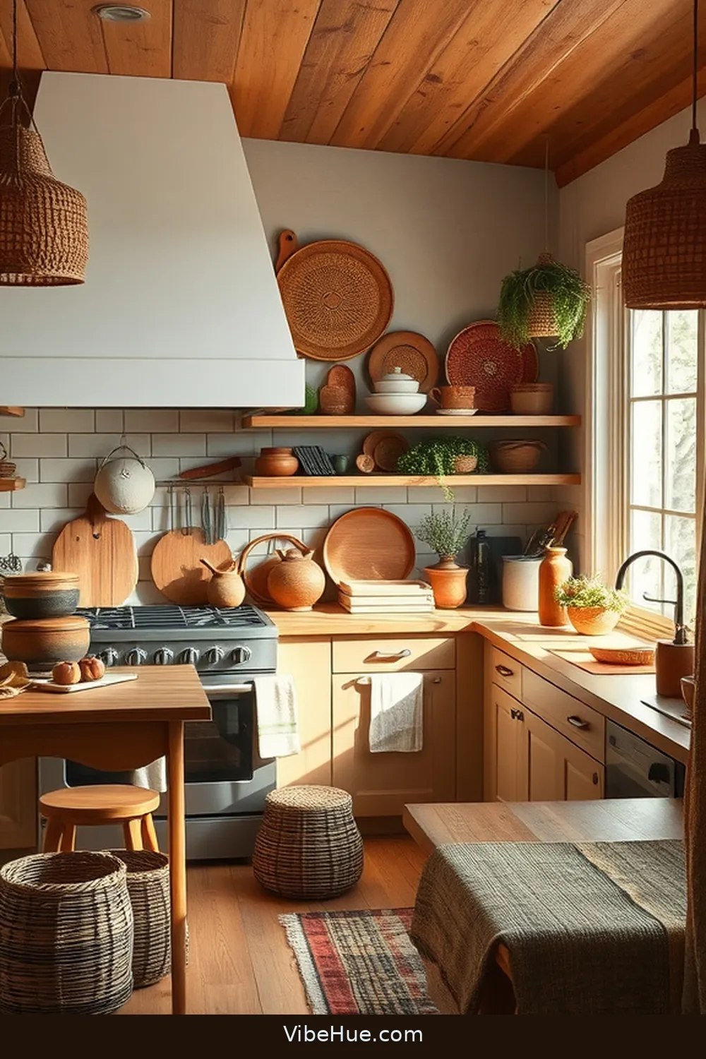 How to Create a Fall Kitchen in Mid-Century Modern Style 3 Incorporate Natural Textures for How to Create a Fall Kitchen in Mid-Century Modern Style