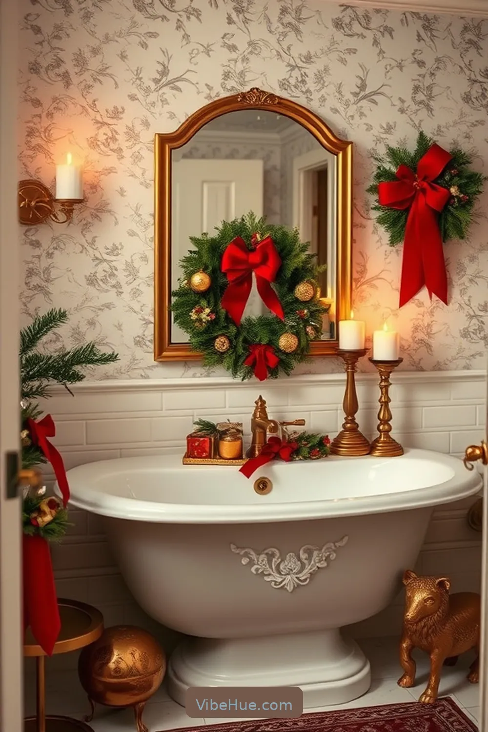 How to Create a Holiday Bathroom in Traditional Style 5 Adding Seasonal Décor Accents for How to Create a Holiday Bathroom in Traditional Style