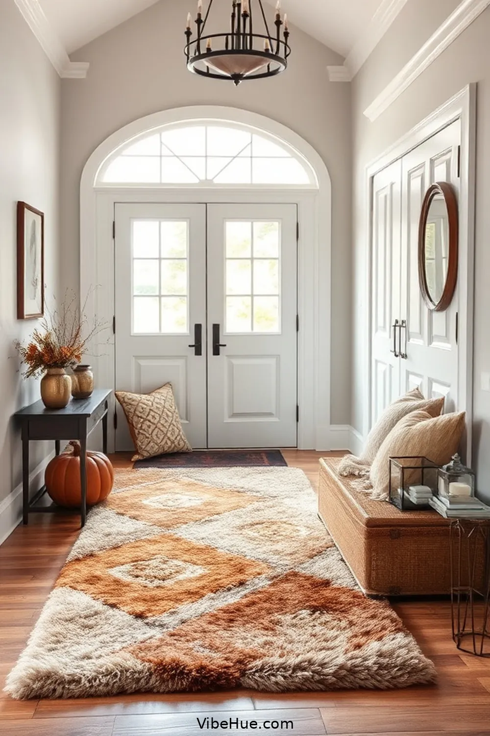 How to Create a Modern Glam Fall Entryway Style 11 Crafting a Welcoming Rug Layer for How to Create a Modern Glam Fall Entryway Style