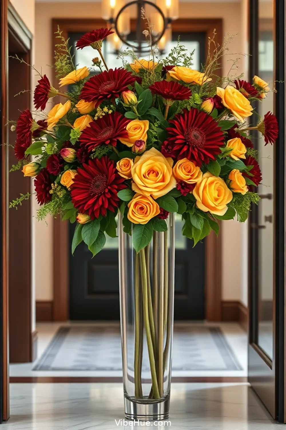 How to Create a Modern Glam Fall Entryway Style 7 Seasonal Floral Arrangements for How to Create a Modern Glam Fall Entryway Style