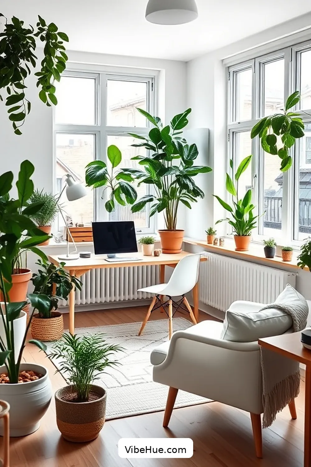 Adding Greenery for a Touch of Nature for How to Create a Scandinavian Style Summer Home Office