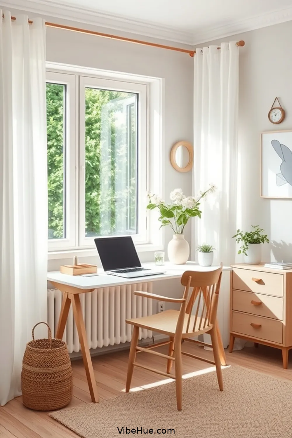 Choosing a Light Color Palette for How to Create a Scandinavian Style Summer Home Office