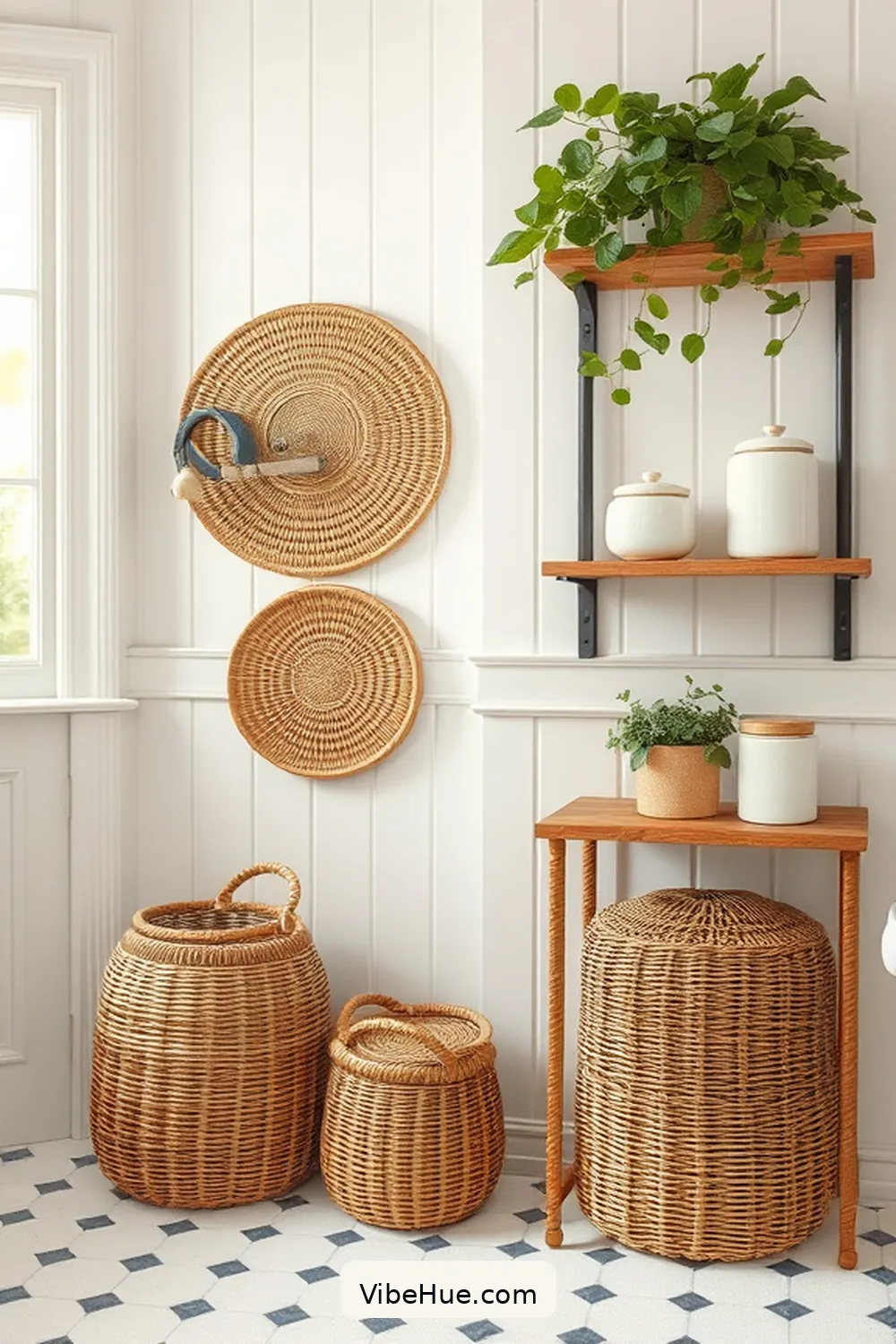 How to Create a Spring Bathroom in Traditional Style 14 Add Decorative Storage Solutions for How to Create a Spring Bathroom in Traditional Style