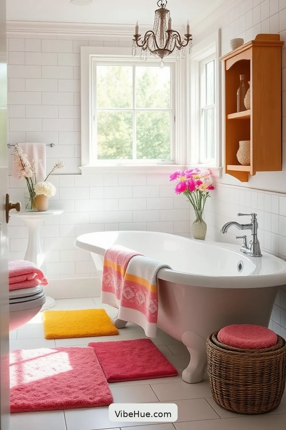 How to Create a Spring Bathroom in Traditional Style 12 Update Your Bath Mats and Towels for How to Create a Spring Bathroom in Traditional Style