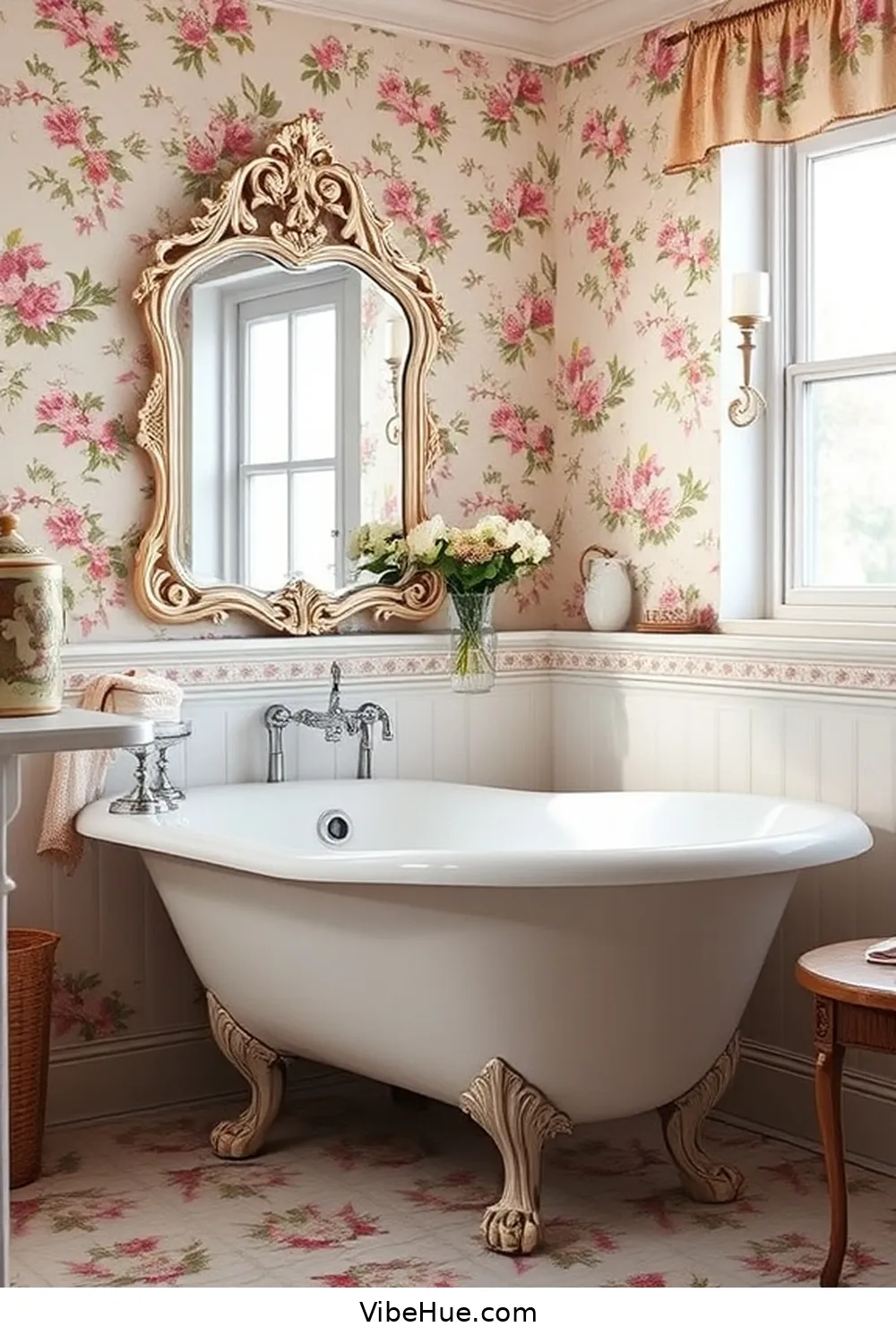How to Create a Spring Bathroom in Traditional Style 9 Use Vintage-Inspired Decor for How to Create a Spring Bathroom in Traditional Style
