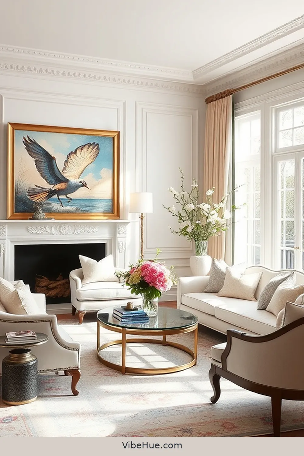 Incorporating Classic Artwork for How to Create a Spring-Inspired Traditional Living Room Style