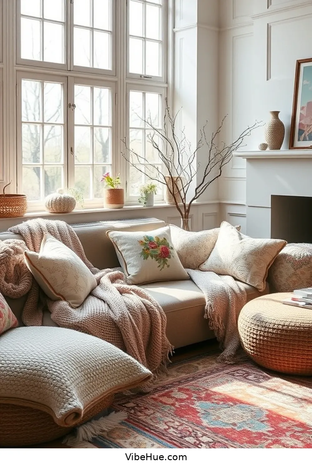 Layering Textiles for Comfort for How to Create a Spring-Inspired Traditional Living Room Style