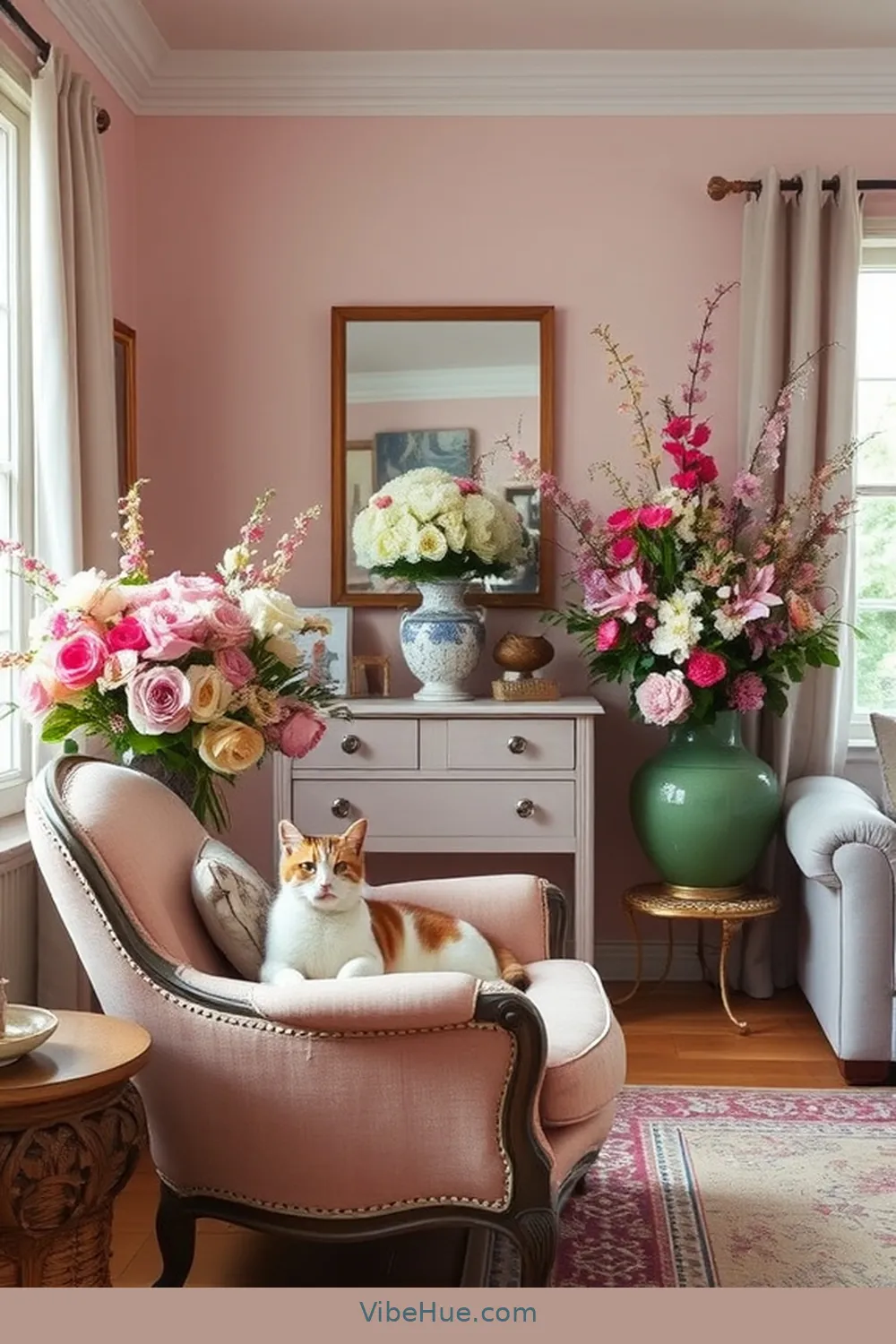Maintaining a Balanced Aesthetic for How to Create a Spring-Inspired Traditional Living Room Style