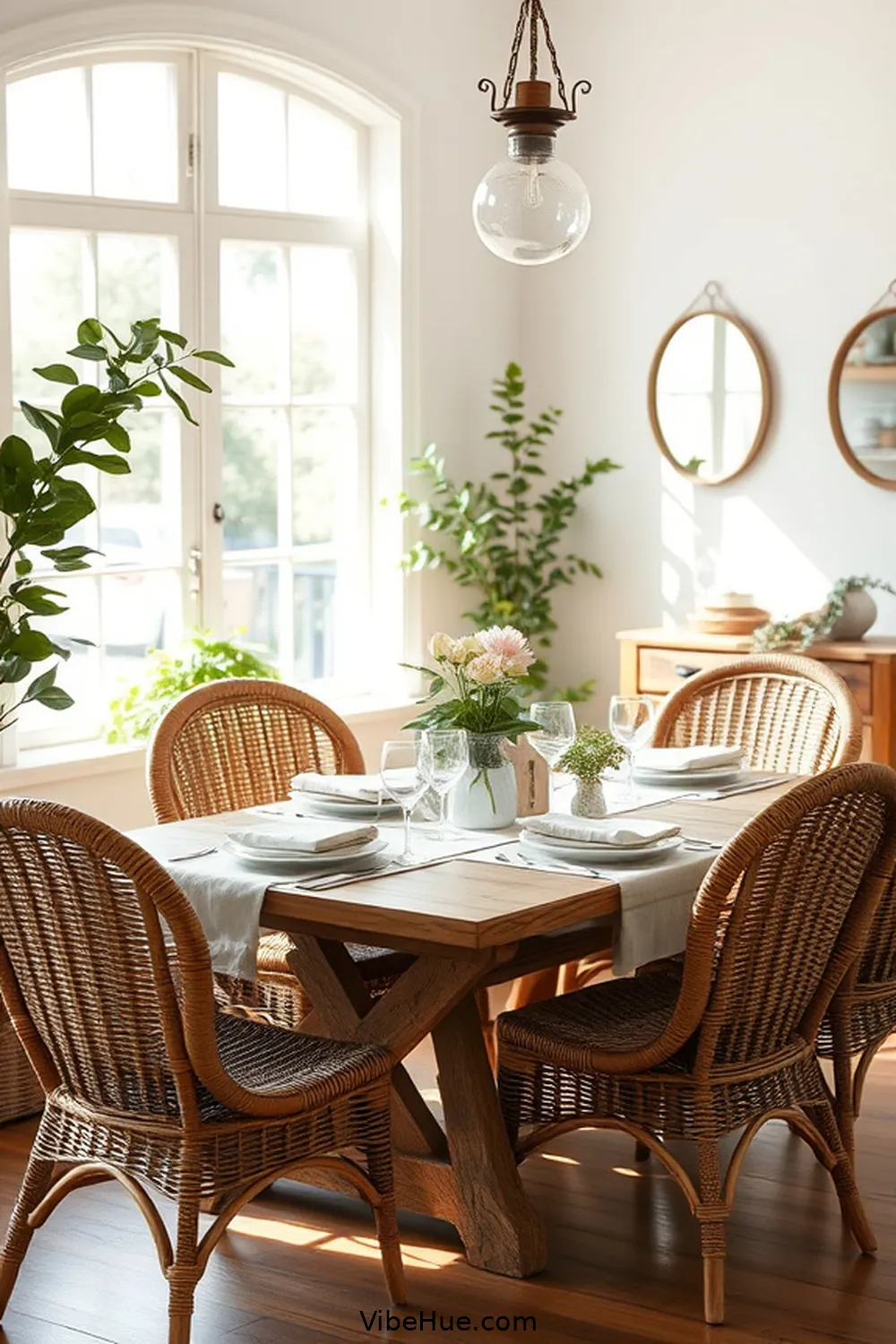 How to Create a Summer Dining Room in Modern Farmhouse Style 4 Incorporate Natural Materials for How to Create a Summer Dining Room in Modern Farmhouse Style