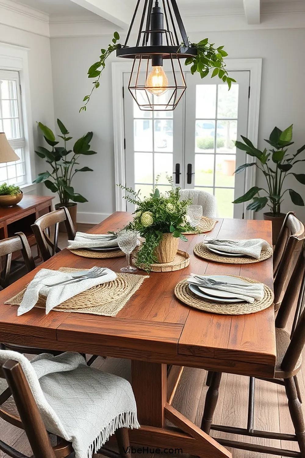 How to Create a Summer Dining Room in Modern Farmhouse Style 5 Layer Textures for Coziness for How to Create a Summer Dining Room in Modern Farmhouse Style