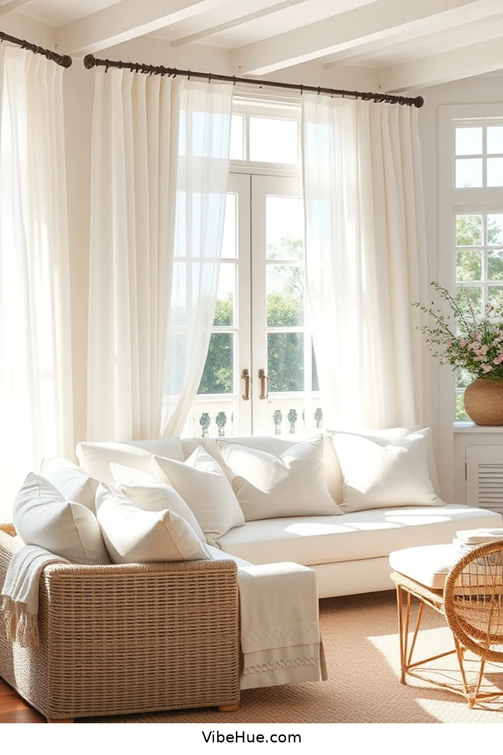 How to Create a Summer Living Room With Coastal Style 5 Opt for Light and Airy Fabrics for How to Create a Summer Living Room With Coastal Style