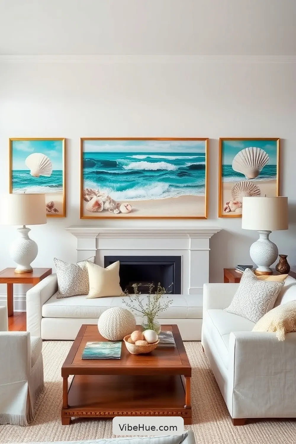 How to Create a Summer Living Room With Coastal Style 6 Use Beach-Inspired Artwork for How to Create a Summer Living Room With Coastal Style