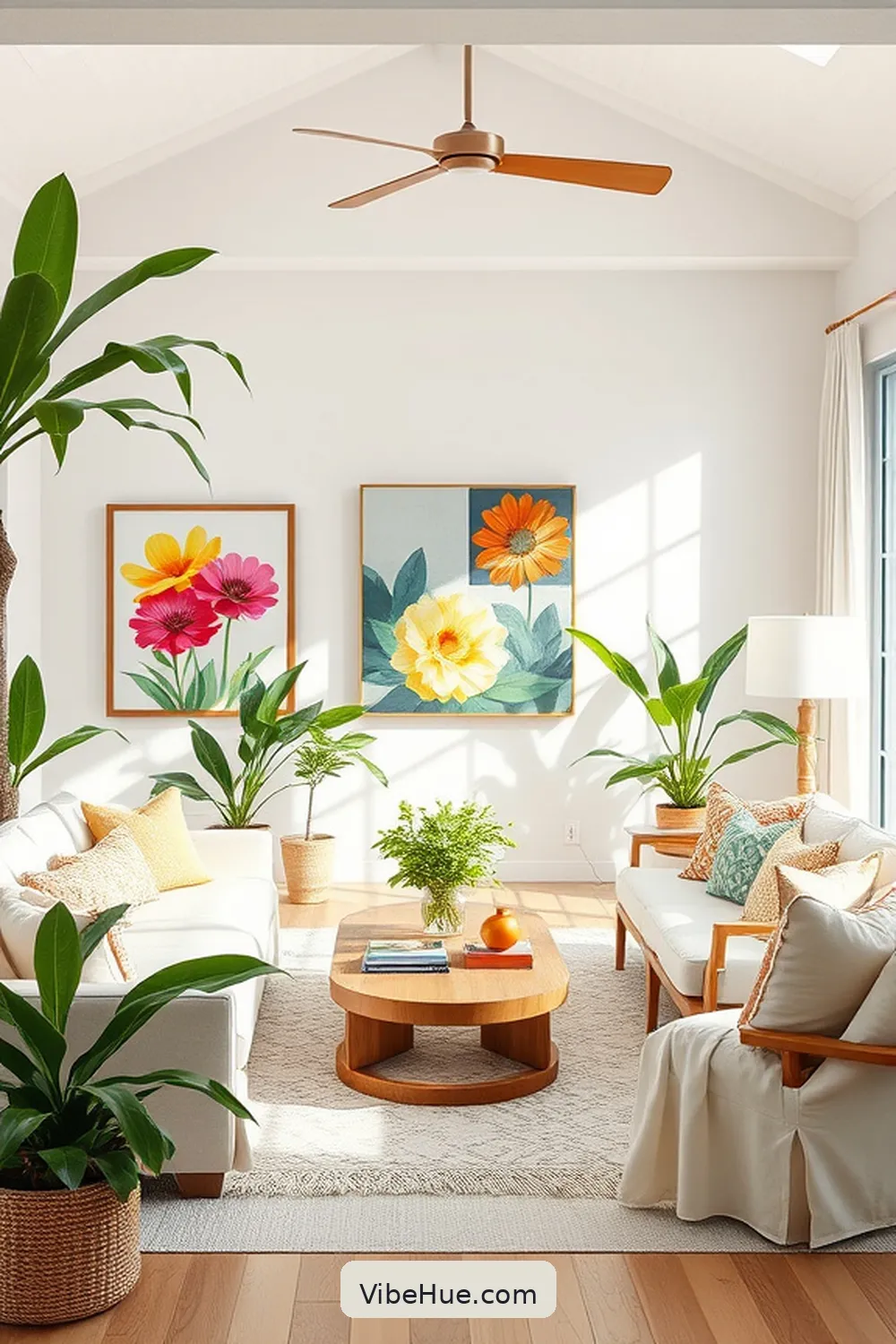 How to Create a Summer Living Room in Contemporary Style 12 Decorate With Seasonal Art for How to Create a Summer Living Room in Contemporary Style