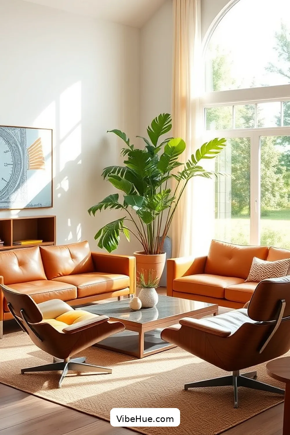 Select Iconic Mid-Century Furniture for How to Create a Summer Living Room in Mid-Century Modern Style