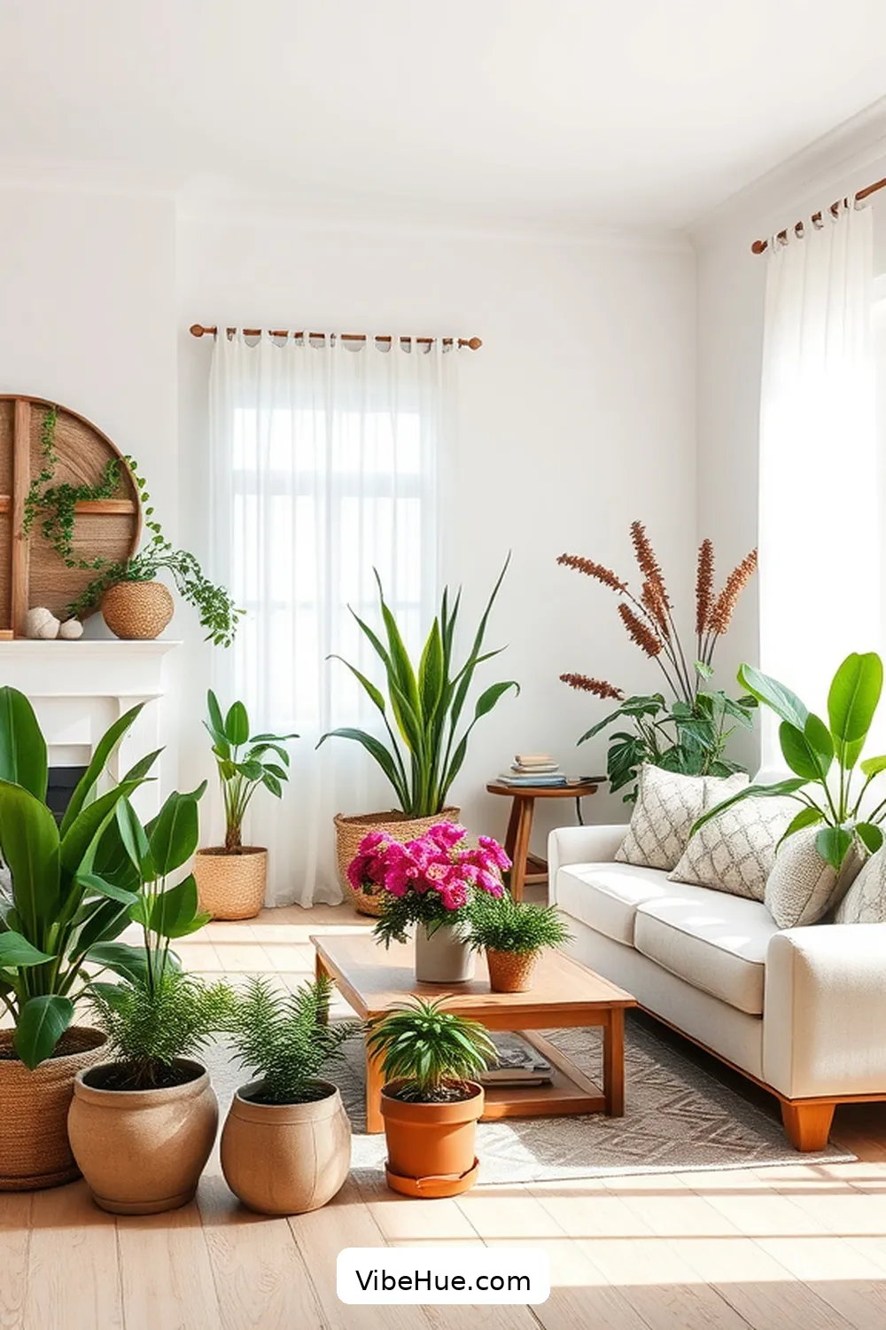 How to Create a Summer Living Room in Modern Farmhouse Style 7 Incorporate Greenery and Floral Elements for How to Create a Summer Living Room in Modern Farmhouse Style