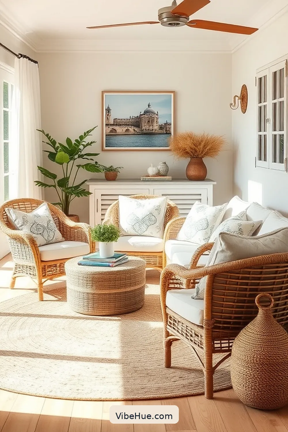 How to Create a Summer Living Room in Modern Farmhouse Style 3 Incorporate Natural Textures for How to Create a Summer Living Room in Modern Farmhouse Style