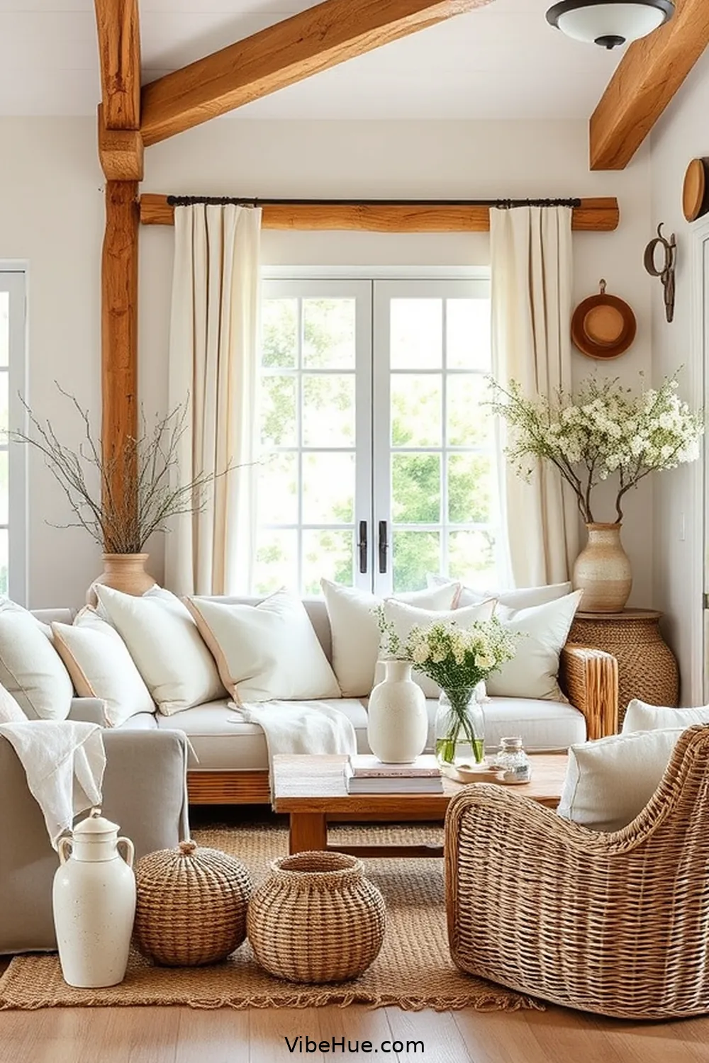 How to Create a Summer Living Room in Modern Farmhouse Style 5 Use Farmhouse-Inspired Accessories for How to Create a Summer Living Room in Modern Farmhouse Style