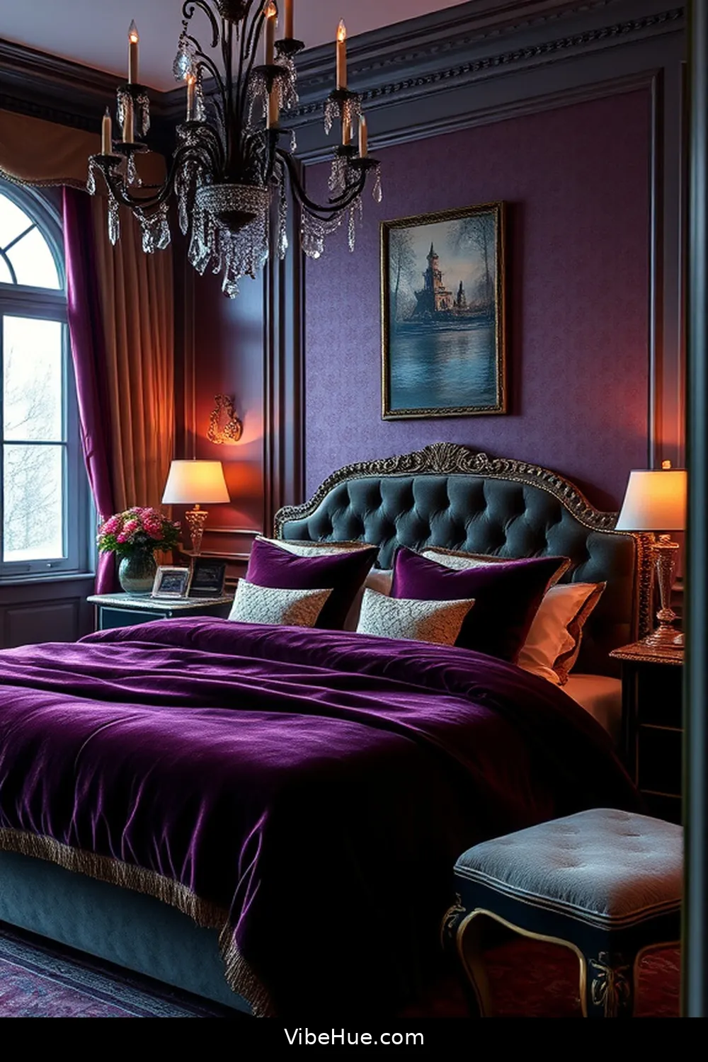 Embrace a Luxurious Color Palette for How to Create a Winter Bedroom in Modern Glam Style