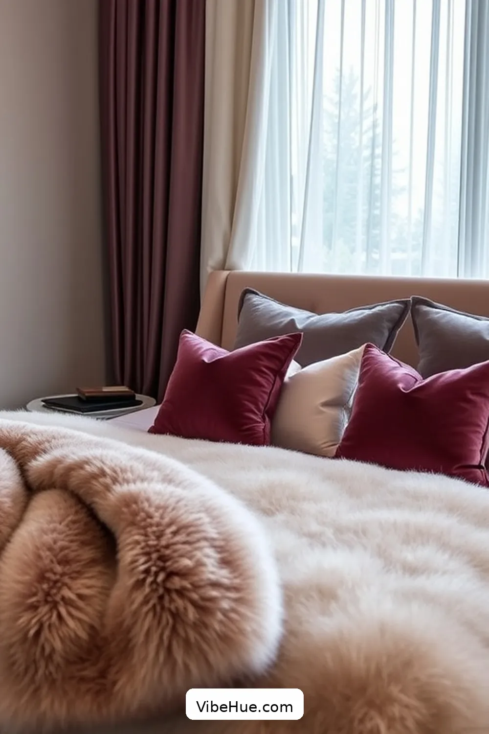 Incorporate Glamorous Textures for How to Create a Winter Bedroom in Modern Glam Style