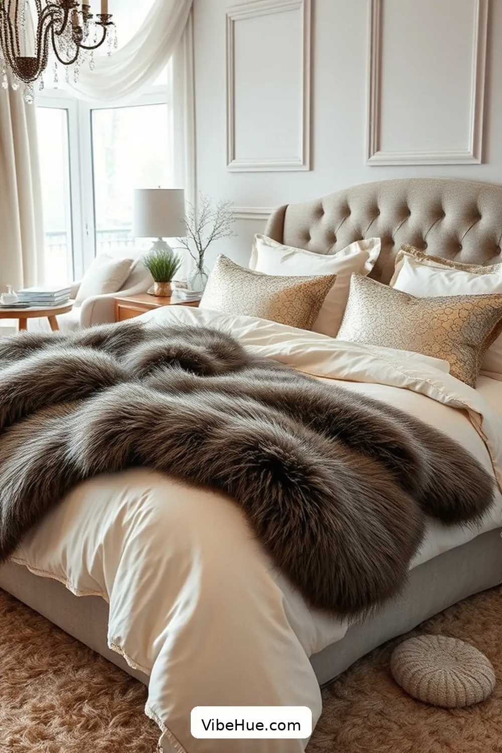 Layer Your Bedding for Comfort for How to Create a Winter Bedroom in Modern Glam Style