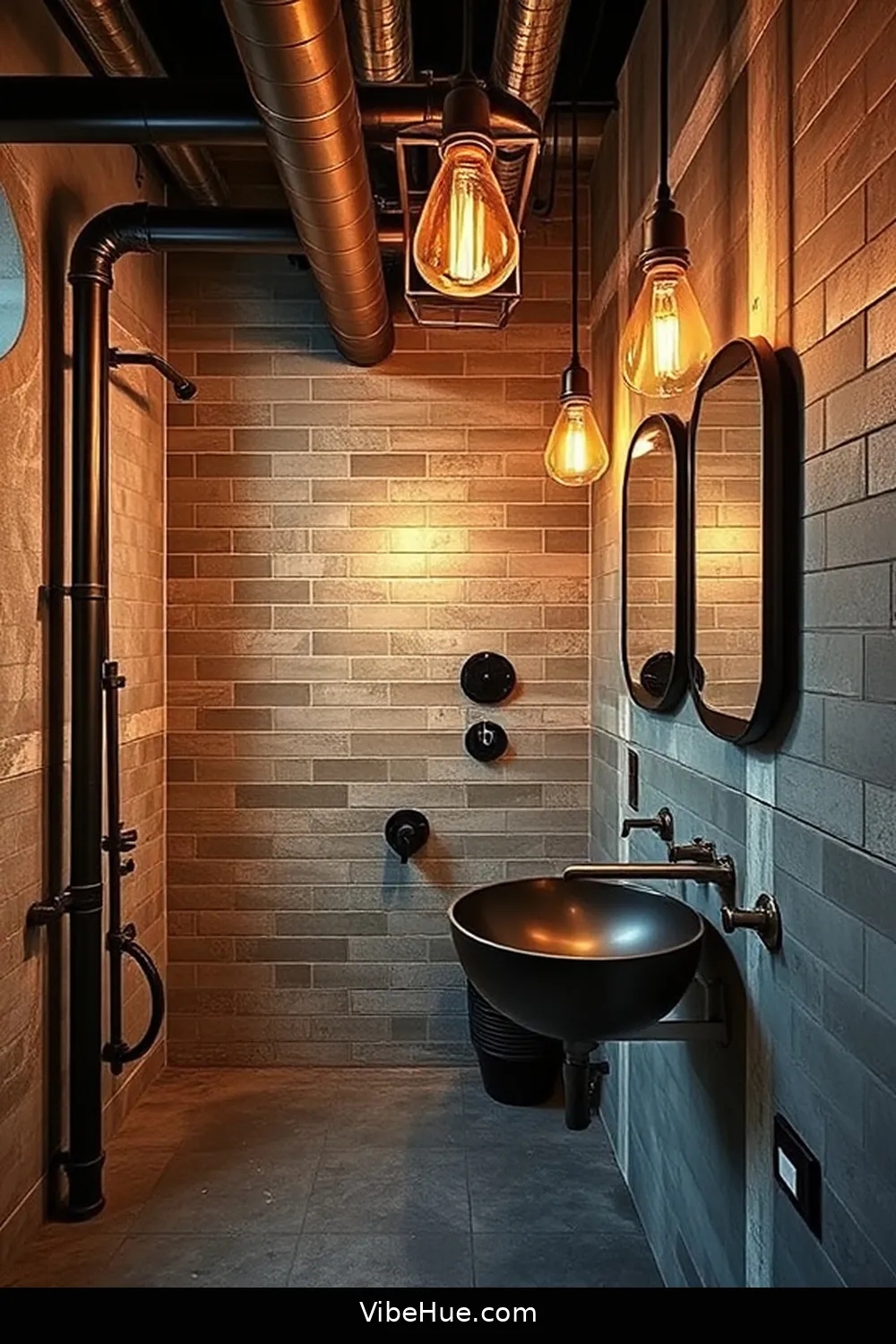How to Create a Year-Round Bathroom in Industrial Style 10 Considering Lighting Options for How to Create a Year-Round Bathroom in Industrial Style