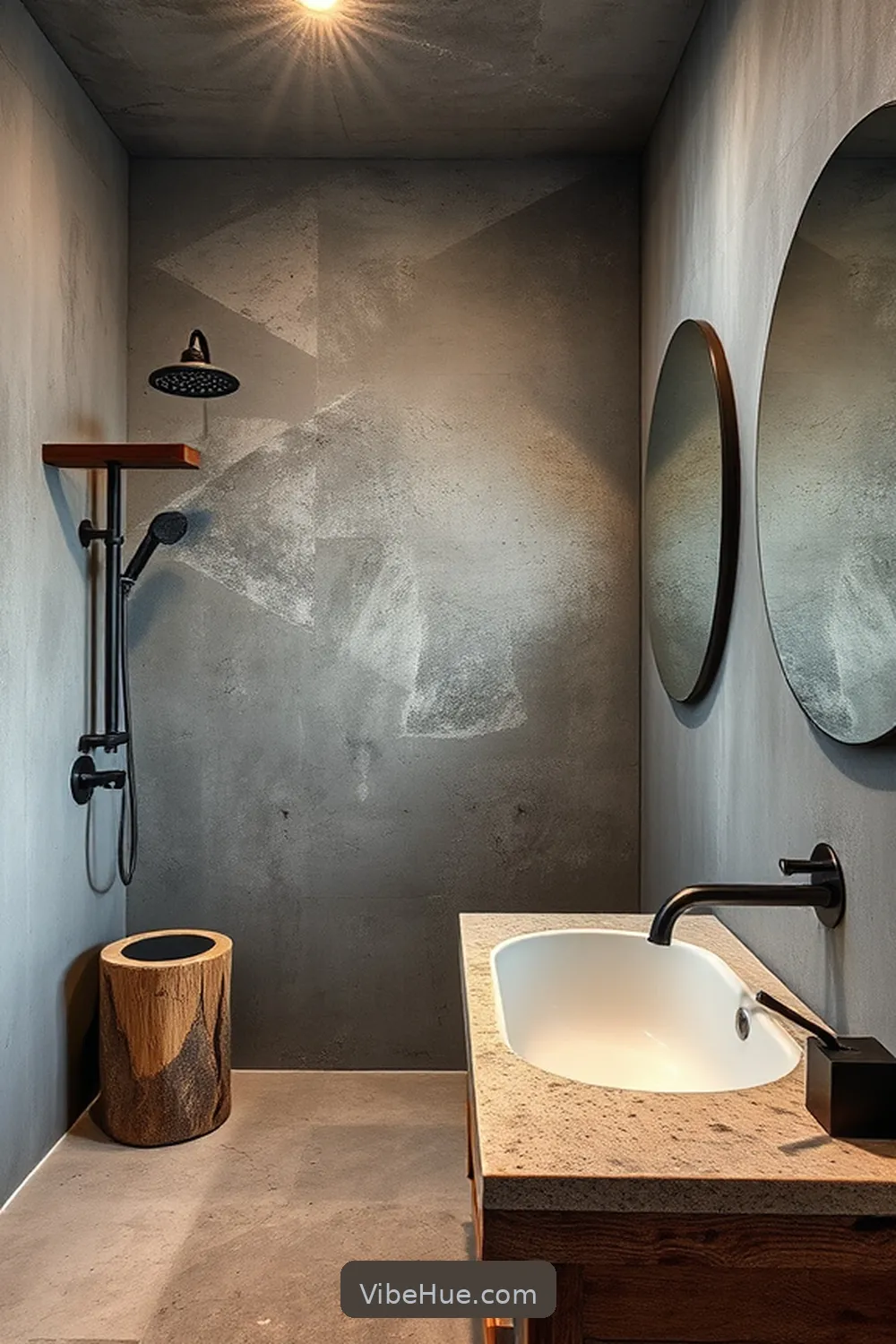 How to Create a Year-Round Bathroom in Industrial Style 4 Incorporating Raw Materials for How to Create a Year-Round Bathroom in Industrial Style