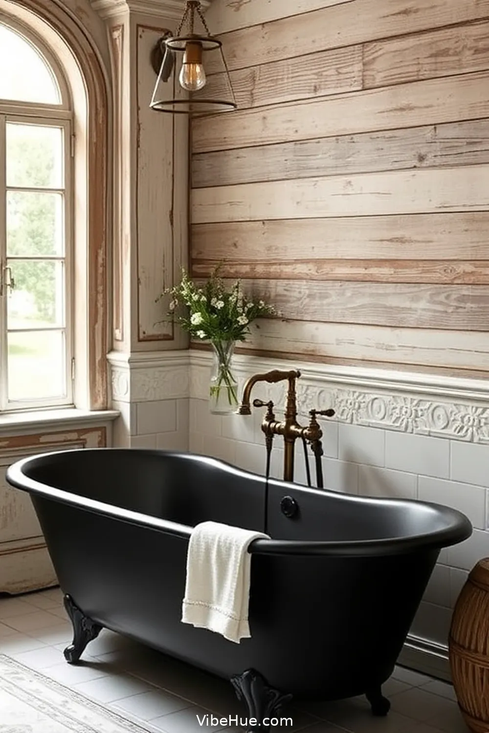 Choose Vintage-Inspired Fixtures for How to Create a Year-Round Bathroom in Modern Farmhouse Style