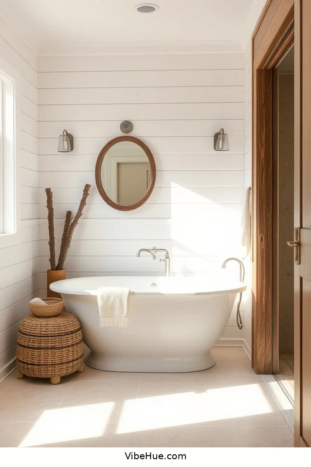 Embrace Neutral Color Palettes for How to Create a Year-Round Bathroom in Modern Farmhouse Style