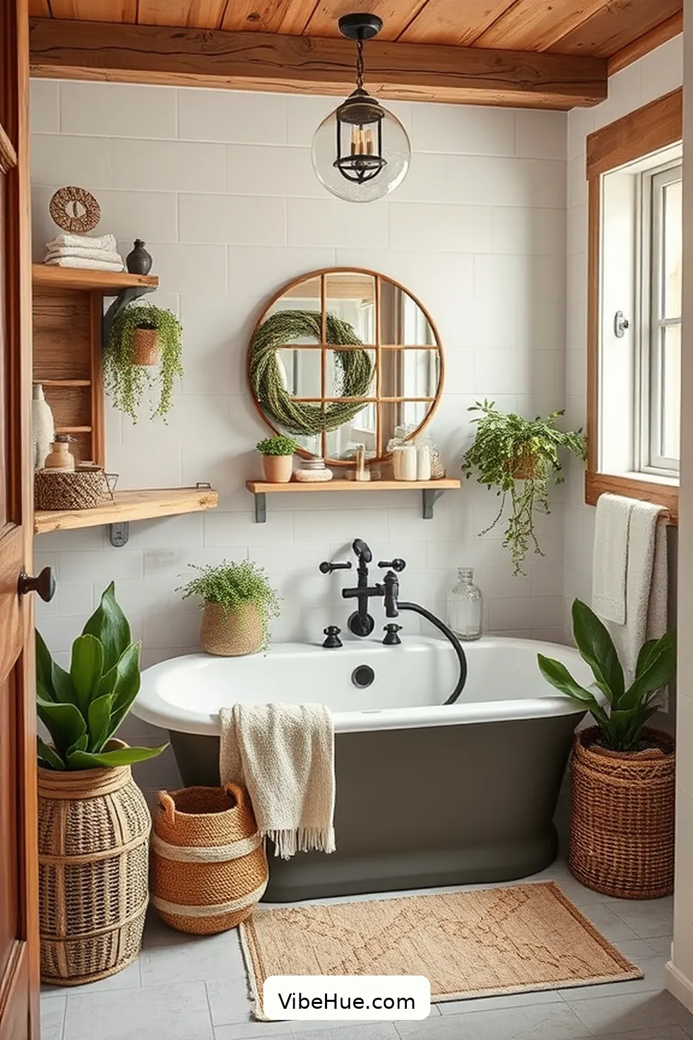 Style With Farmhouse Decor for How to Create a Year-Round Bathroom in Modern Farmhouse Style