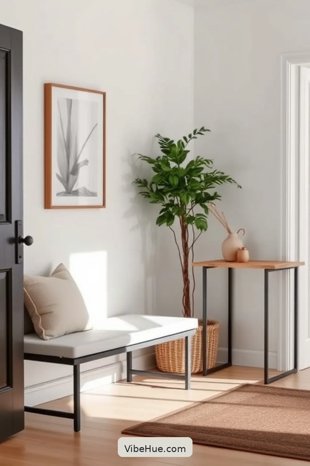 Add Functional Furniture for How to Create a Year-Round Scandinavian Style Entryway