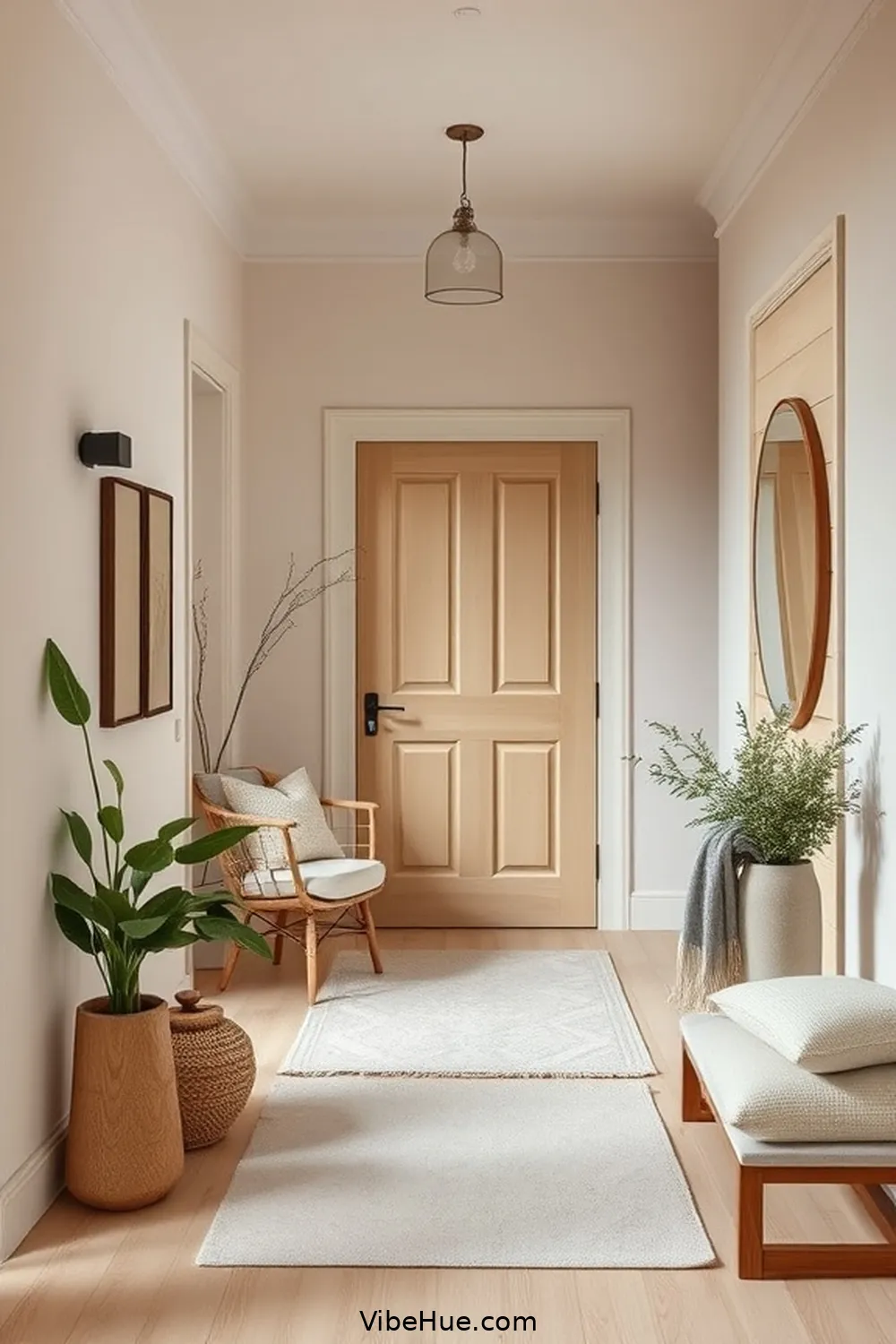 Use a Neutral Color Palette for How to Create a Year-Round Scandinavian Style Entryway