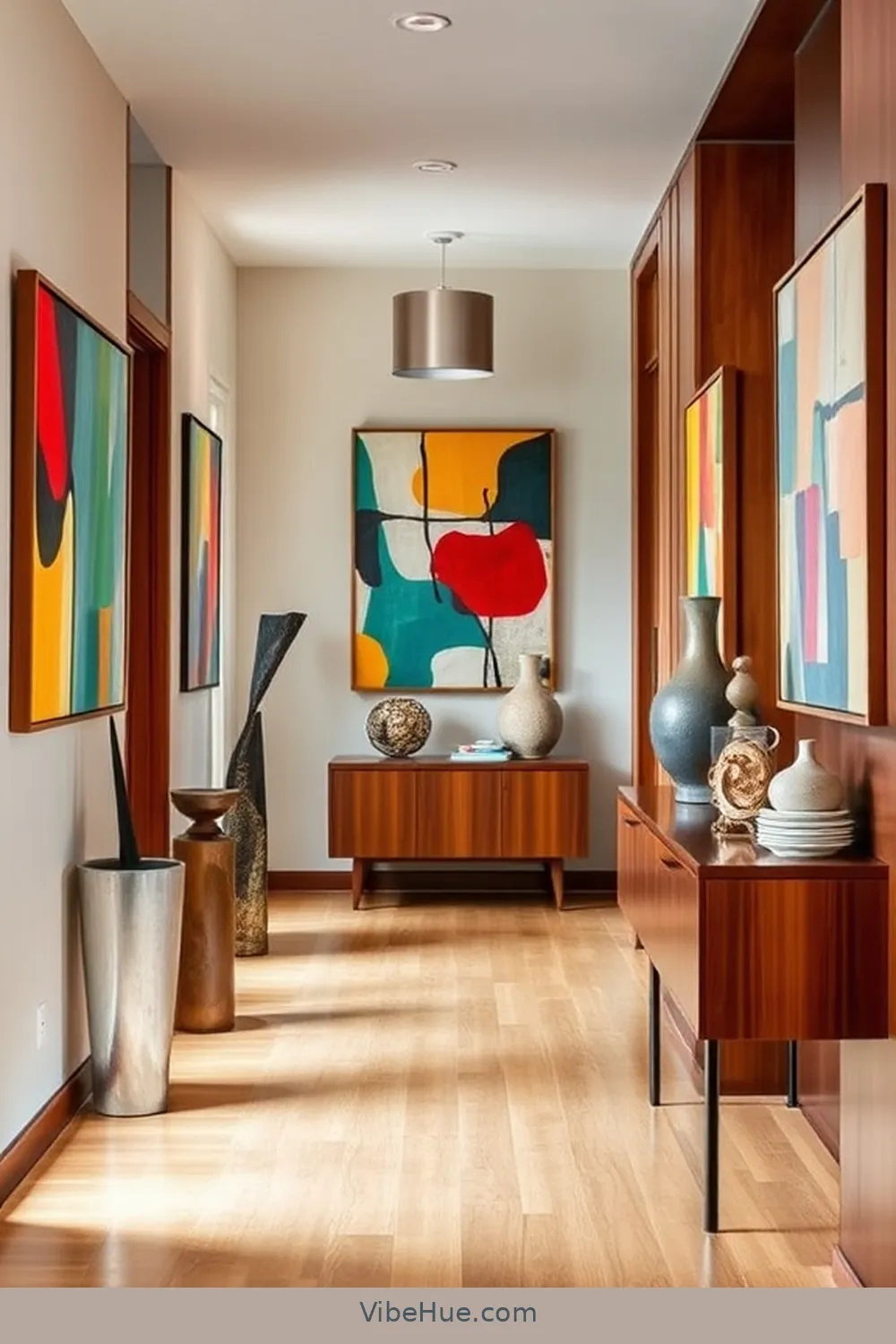 How to Design a Year-Round Mid-Century Modern Hallway Style 9 Displaying Art and Personal Touches for How to Design a Year-Round Mid-Century Modern Hallway Style