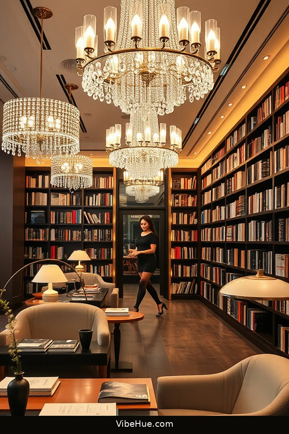 How to Design a Year-Round Modern Glam Library Style 4 Incorporating Glamorous Lighting for How to Design a Year-Round Modern Glam Library Style
